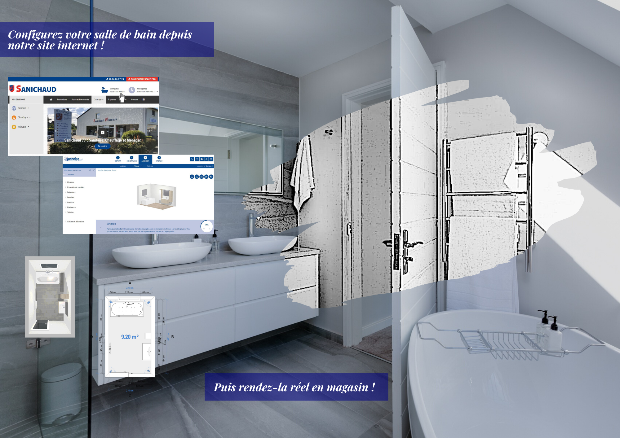 Configurez votre salle de bain depuis notre site internet !